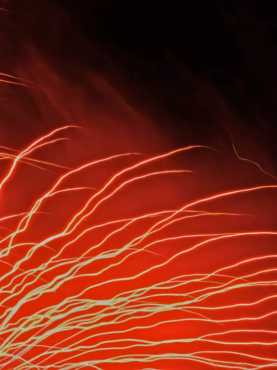 Orange red streaks in the sky