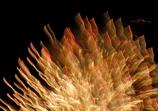 Firework trails with motion blur